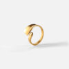 18k gold plated adjustable chunky ring – irregular geometric design for women