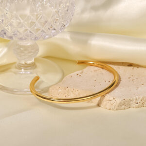 18k gold plated opening bracelet – for women