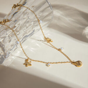 Summer Starfish & Shell Pearl Chain