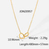 double heart pendant necklace – 18k gold plated