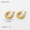 twisted cc hoop earrings – 18k gold plated